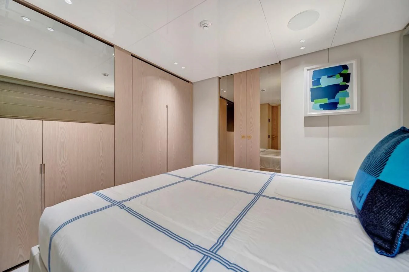 a room with a table and chairs aboard JICJ Yacht for Sale