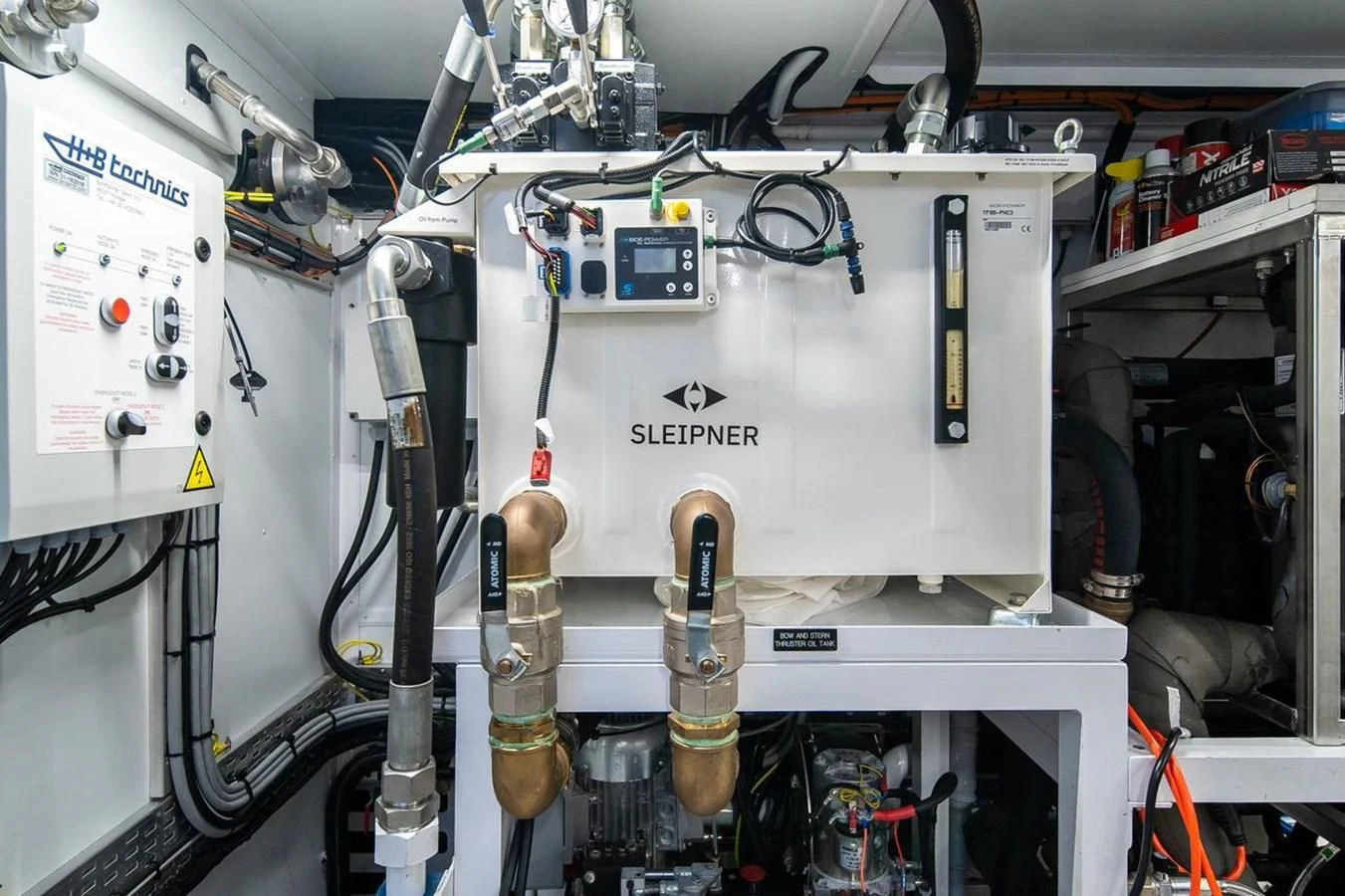 a machine with wires aboard JICJ Yacht for Sale