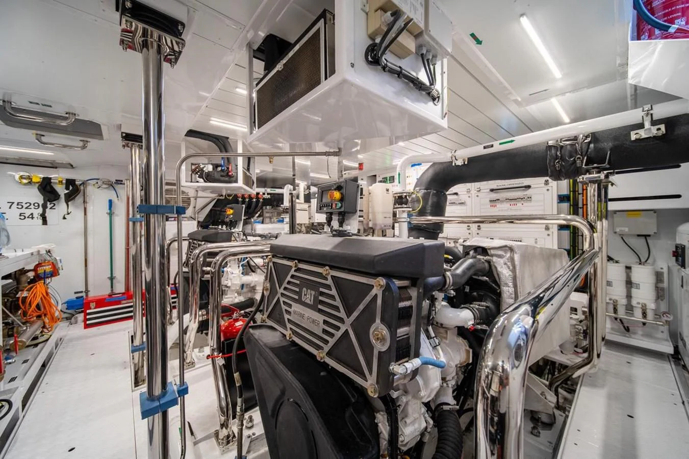 a room with machinery aboard JICJ Yacht for Sale