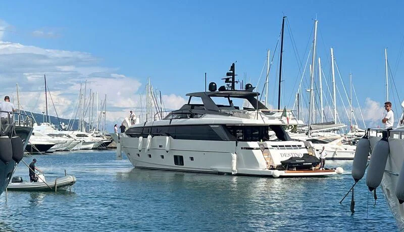 a group of boats are parked in the water aboard JICJ Yacht for Sale