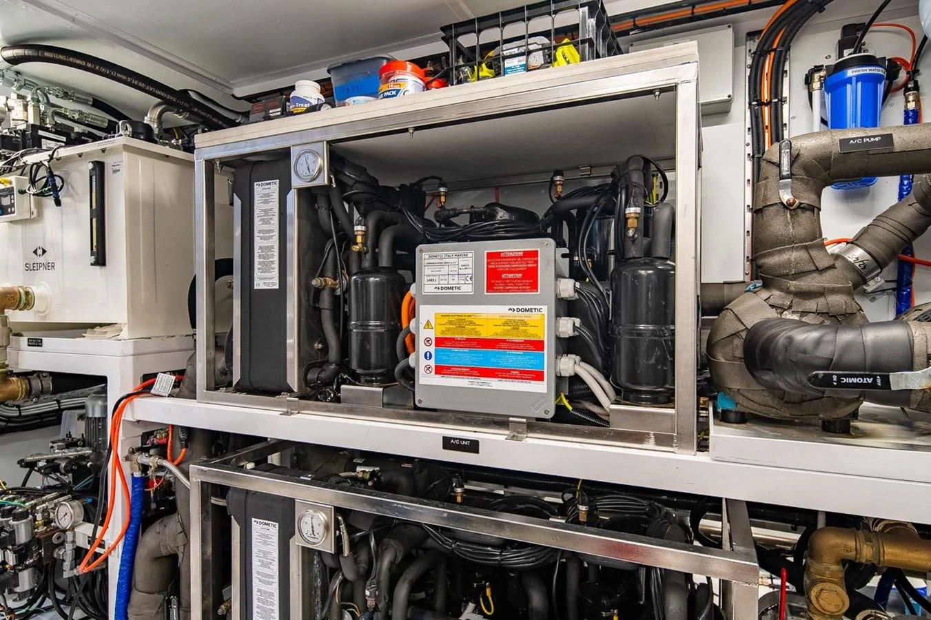 a machine with a box on the side aboard JICJ Yacht for Sale