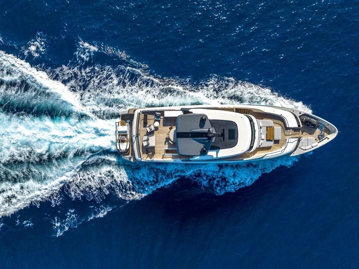 a space ship in the ocean aboard JICJ Yacht for Sale