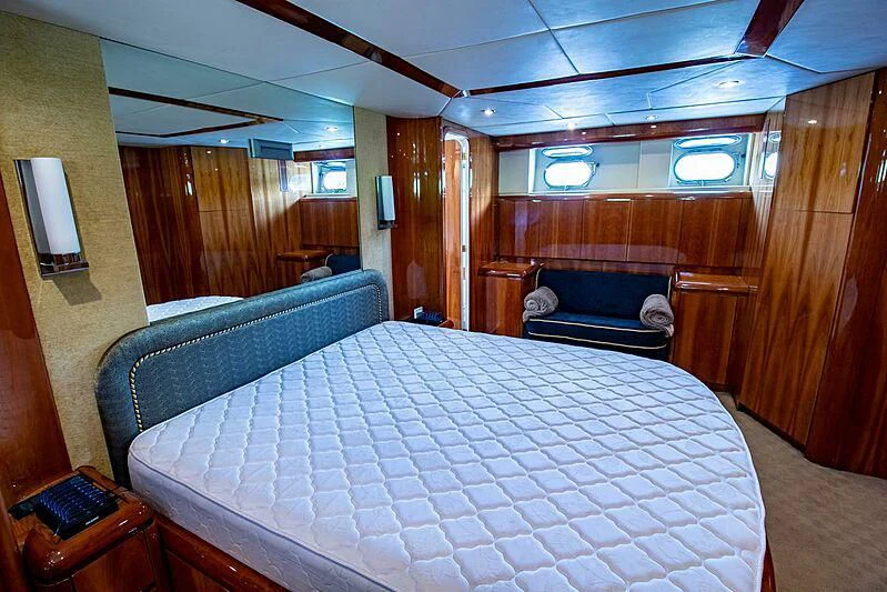 a bed in a cabin aboard ALMAR Yacht for Sale