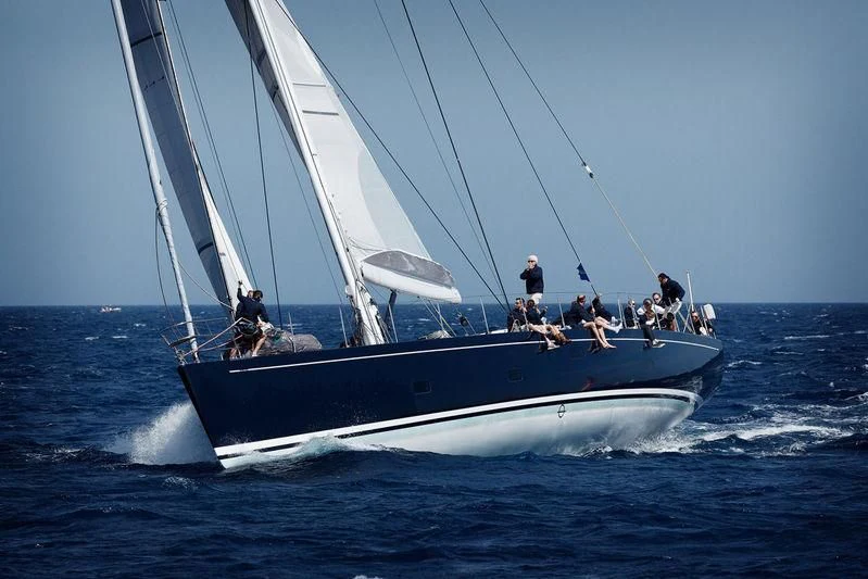 a group of people sailing on a boat aboard GRILLO PARLANTE Yacht for Sale