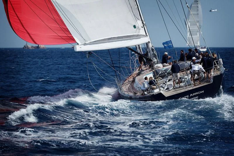 a group of people on a sailboat aboard GRILLO PARLANTE Yacht for Sale