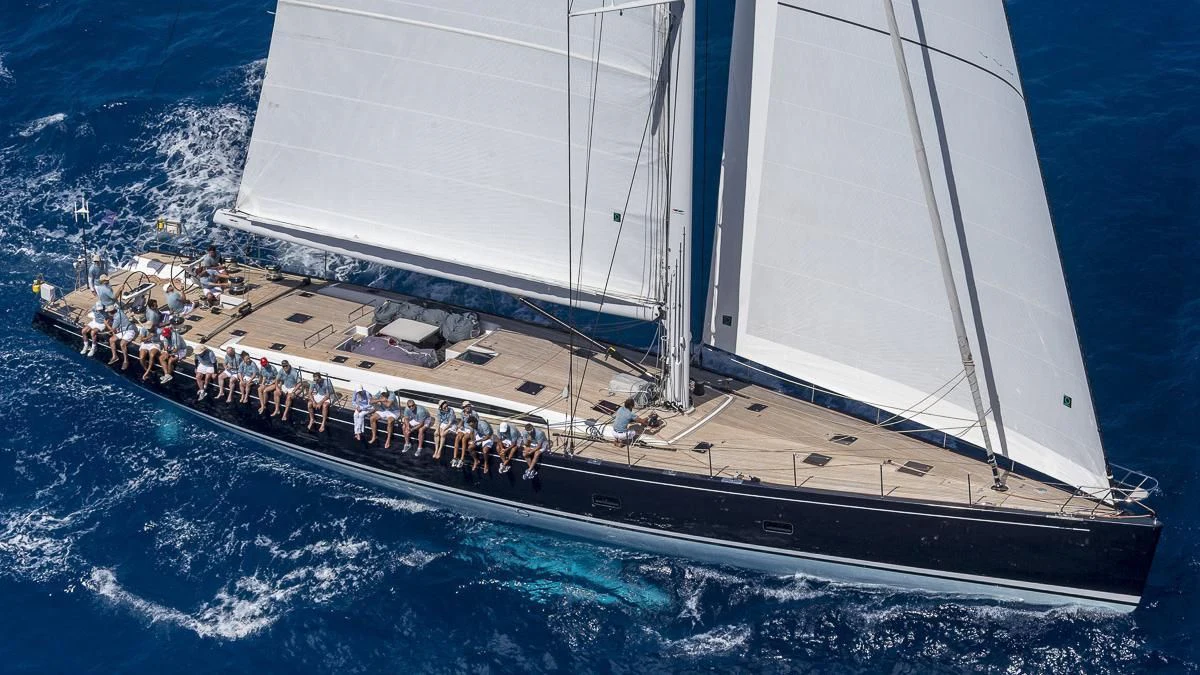 a large ship in the water aboard GRILLO PARLANTE Yacht for Sale
