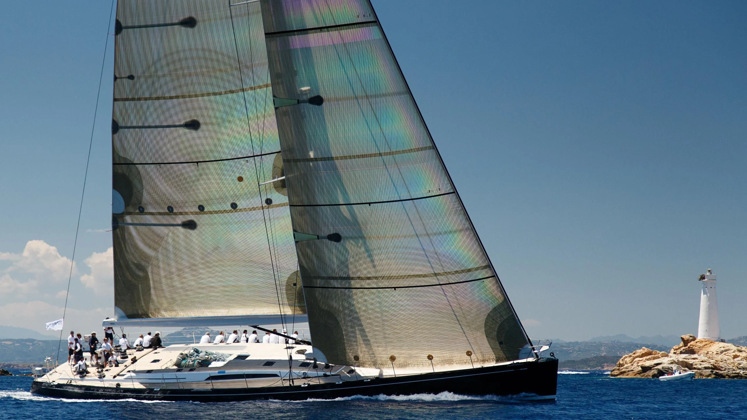 a sailboat in the water aboard GRILLO PARLANTE Yacht for Sale