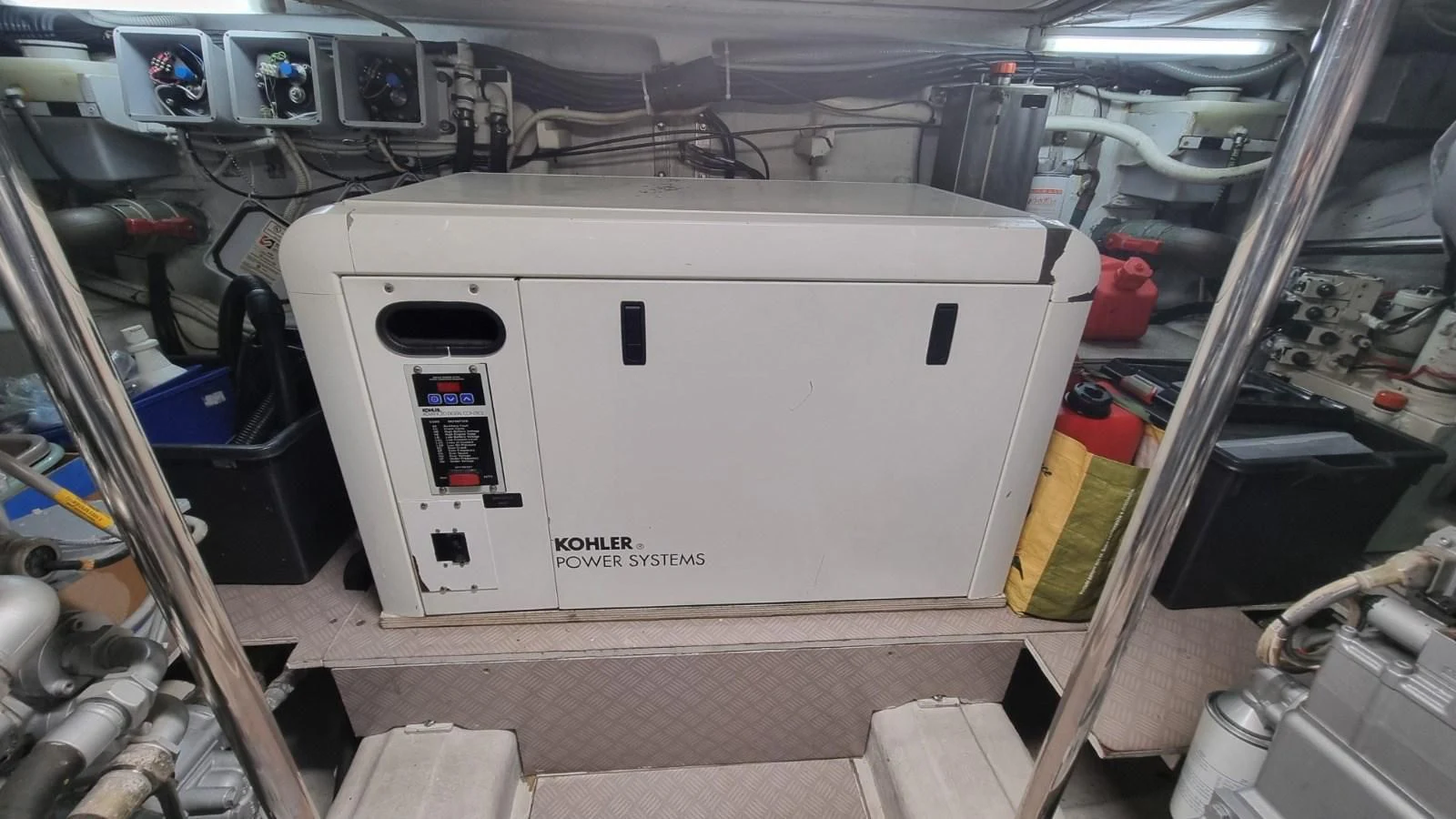 a white rectangular object with a black object inside aboard GUSS 97 Yacht for Sale