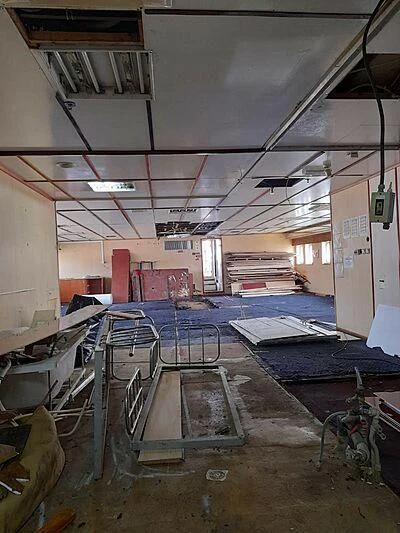 a room with machinery aboard EVANGELIYA Yacht for Sale