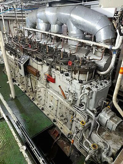 a machine with pipes aboard EVANGELIYA Yacht for Sale