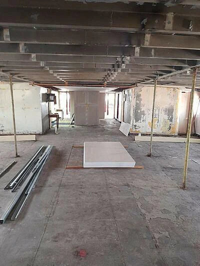 a large room with pipes and equipment aboard EVANGELIYA Yacht for Sale