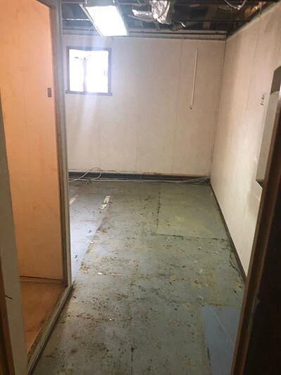 a room with a window and a door aboard EVANGELIYA Yacht for Sale