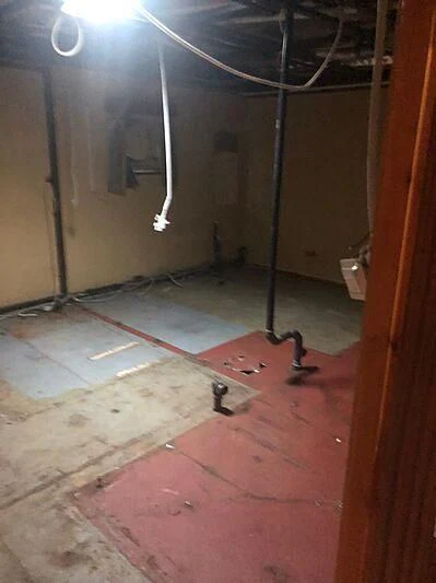 a room with a door and a hole in the floor aboard EVANGELIYA Yacht for Sale