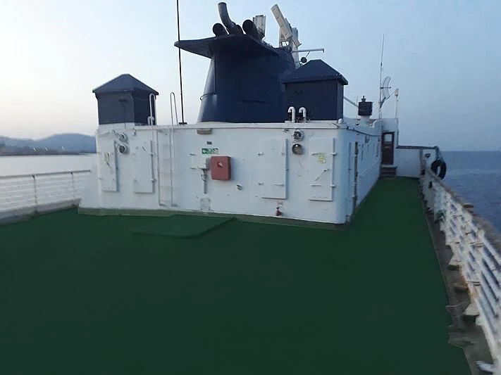 a large white ship aboard EVANGELIYA Yacht for Sale