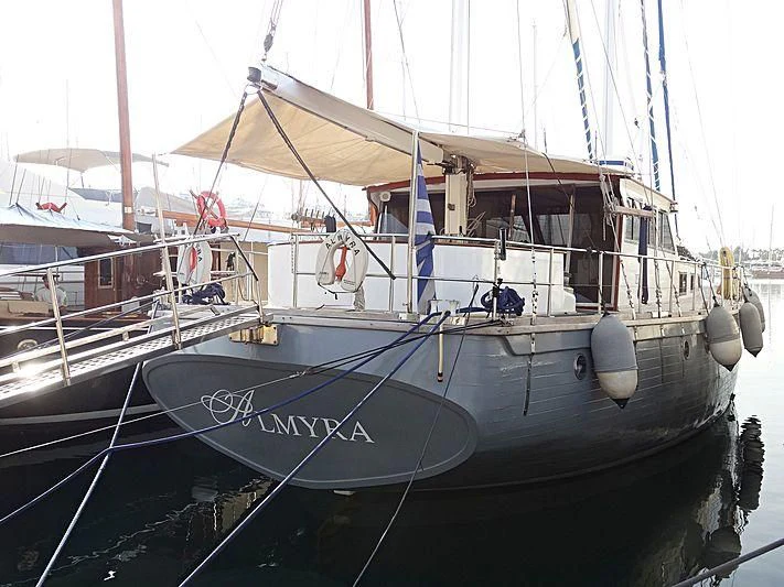 a boat in the water aboard ANEMOS Yacht for Sale