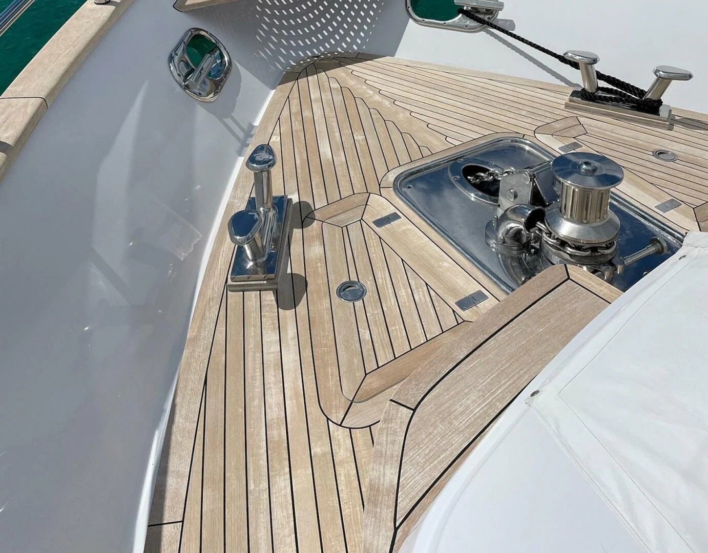 a kitchen counter with a sink and a stove aboard SEA METRI V Yacht for Sale