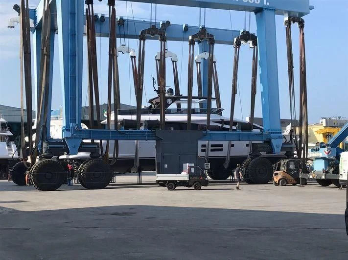 a large factory with large metal structures aboard SEA METRI V Yacht for Sale