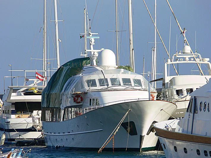 several boats are parked in a harbor aboard SOUTH PAW C Yacht for Sale
