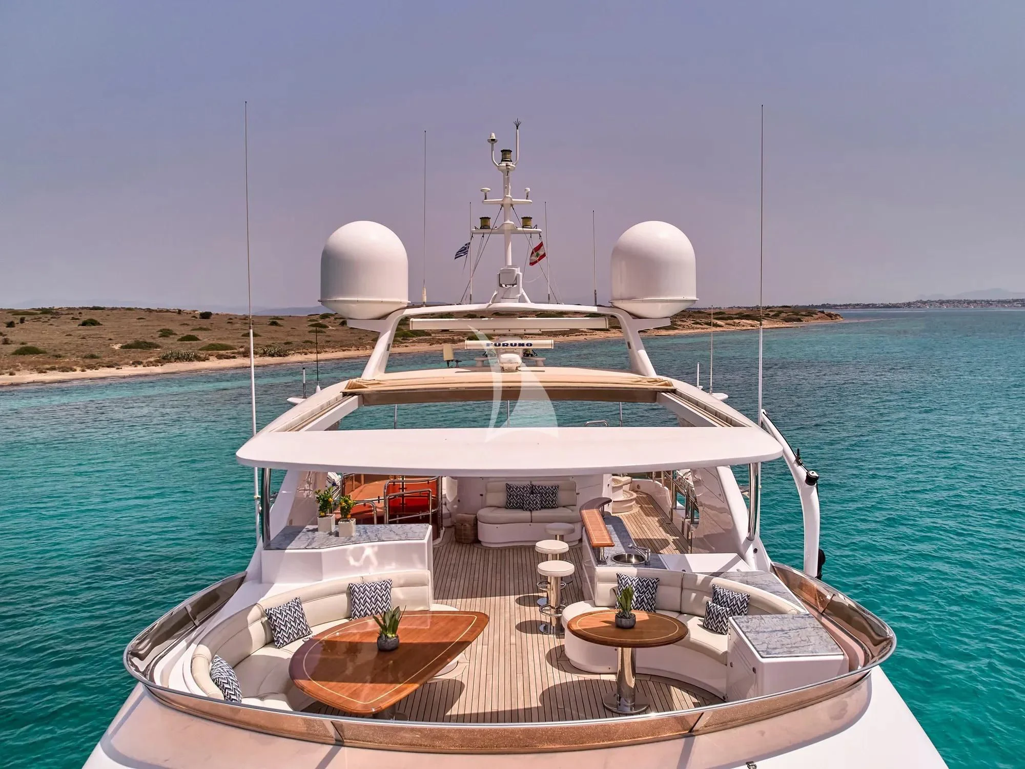 a boat on the water aboard OPTION B Yacht for Charter