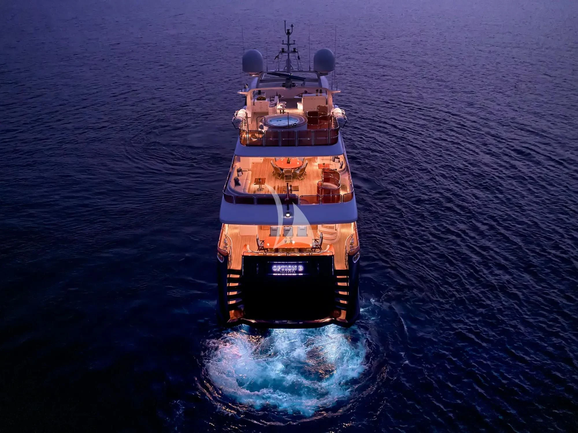 a ship in the water aboard OPTION B Yacht for Charter