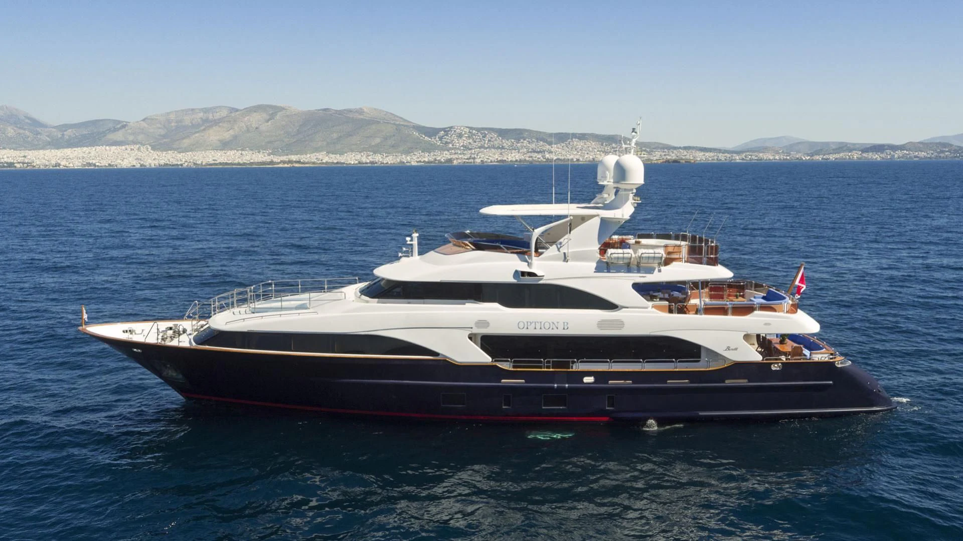 a boat in the water aboard OPTION B Yacht for Charter