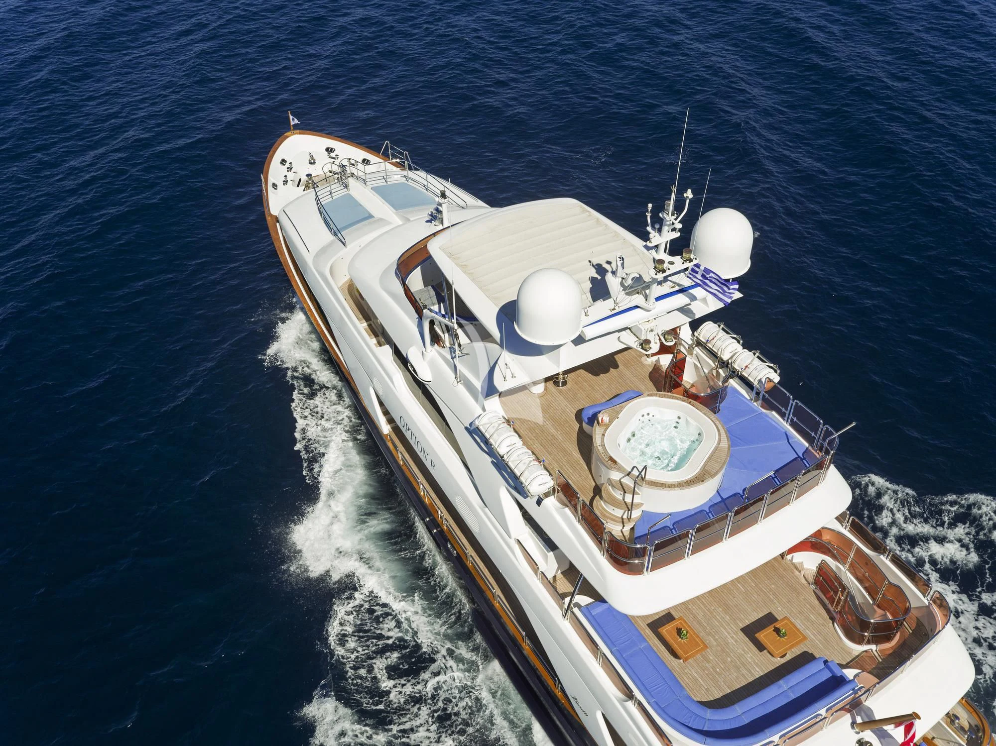 a ship in the water aboard OPTION B Yacht for Charter
