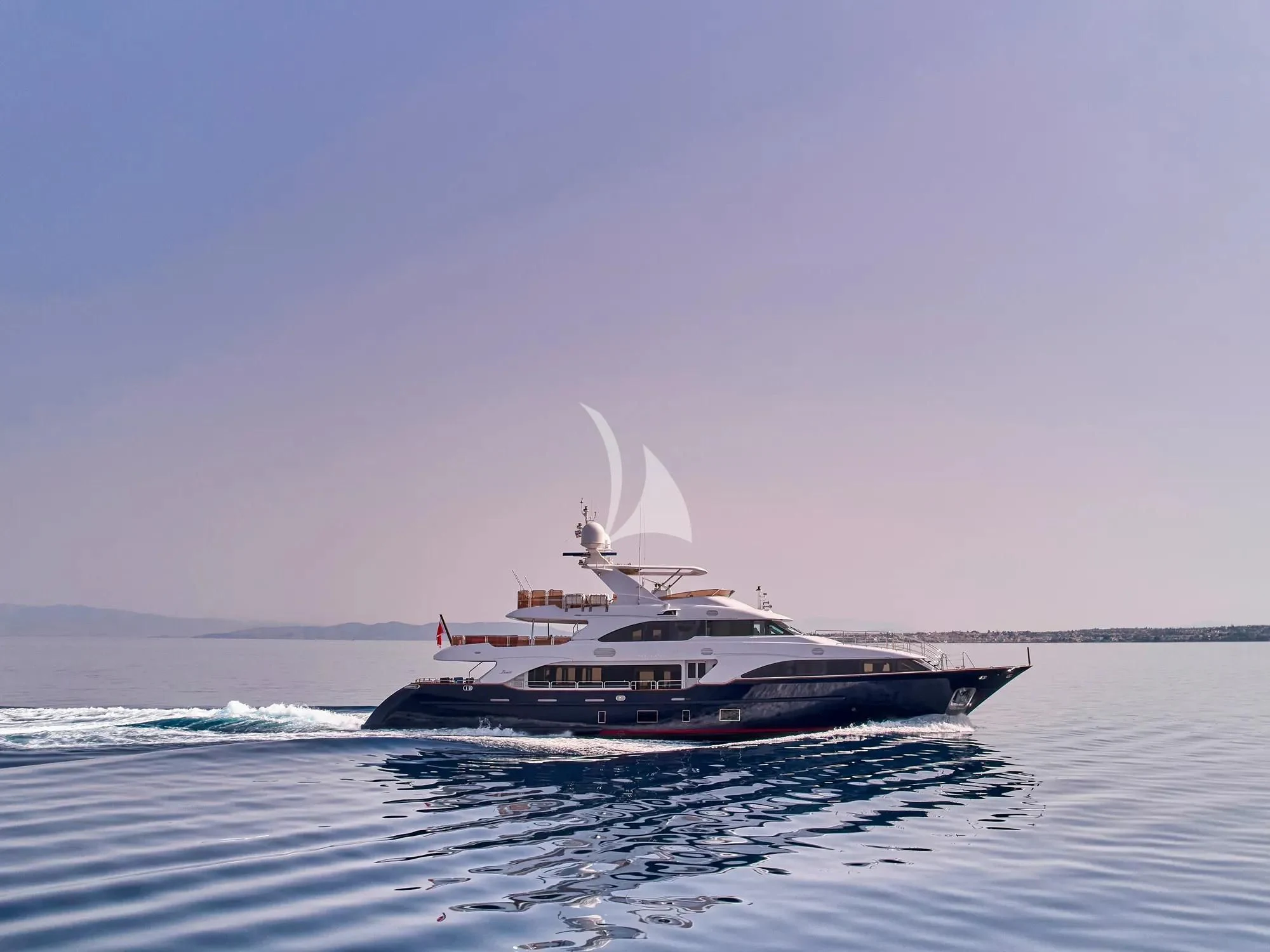 a boat on the water aboard OPTION B Yacht for Charter