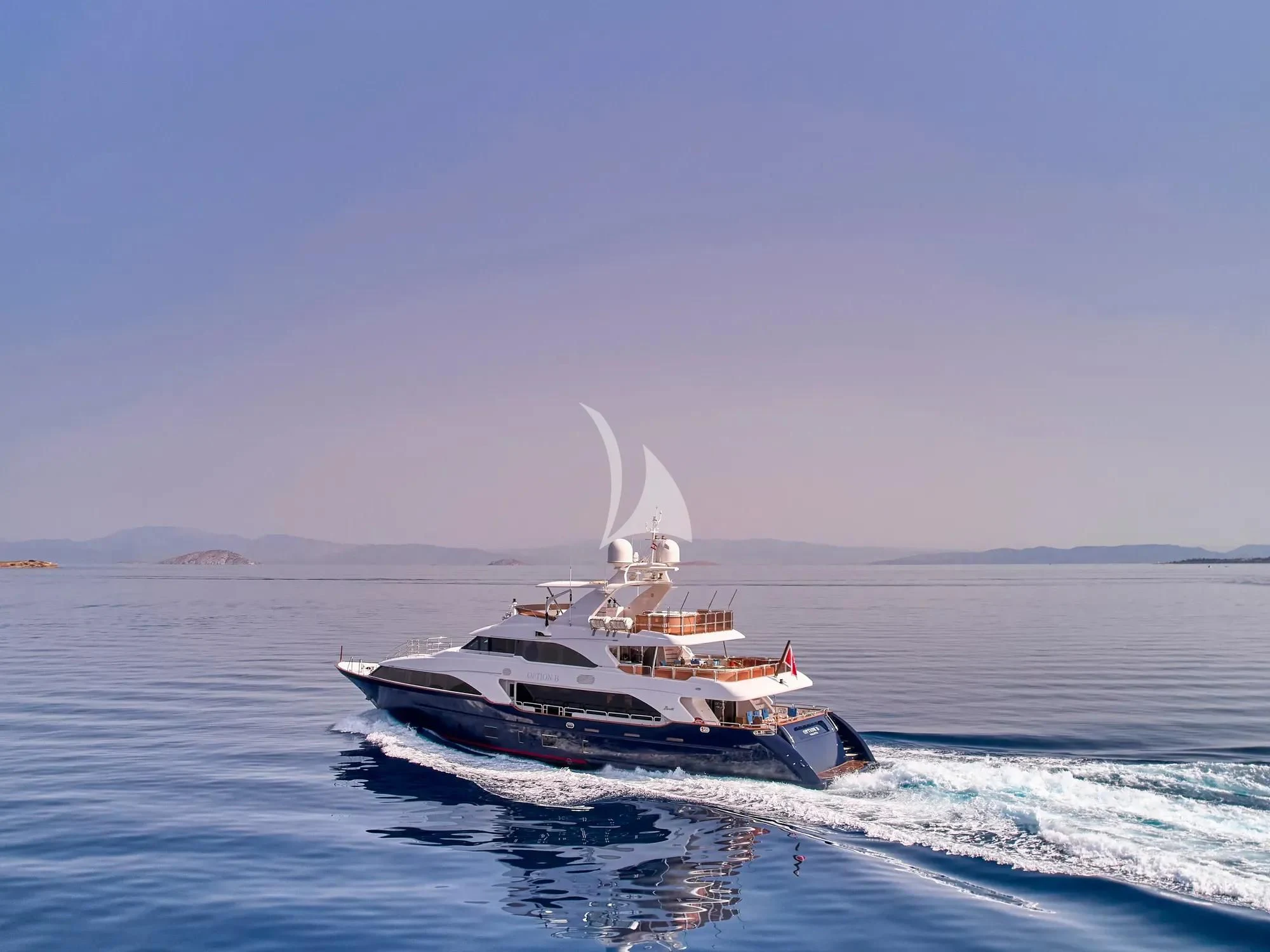 a boat on the water aboard OPTION B Yacht for Charter