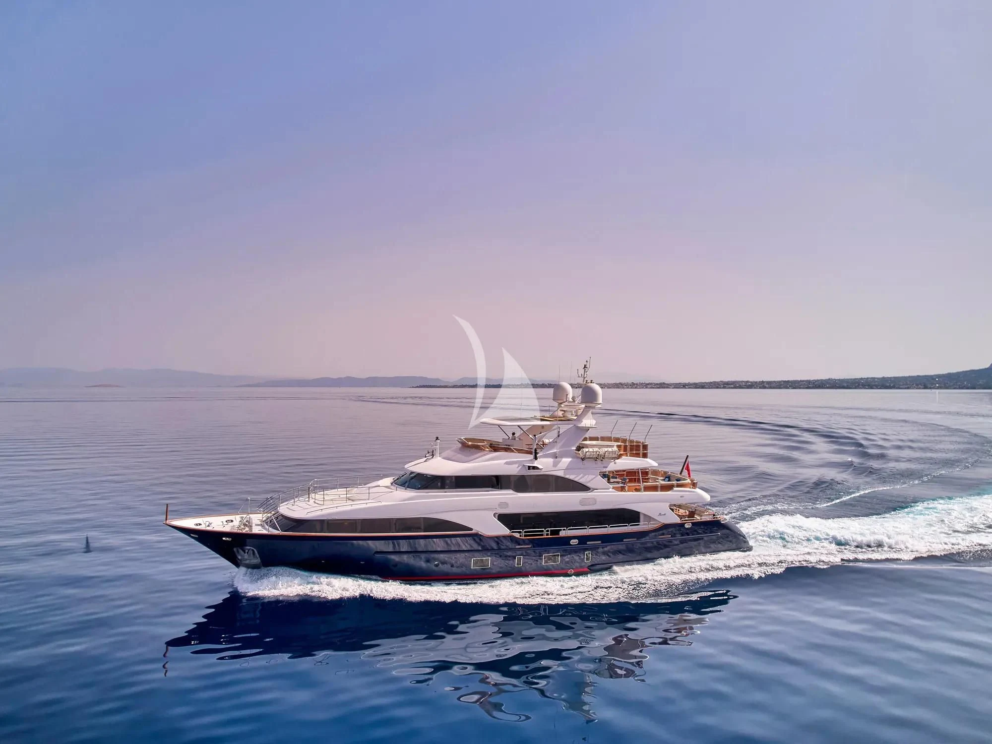 a boat on the water aboard OPTION B Yacht for Charter