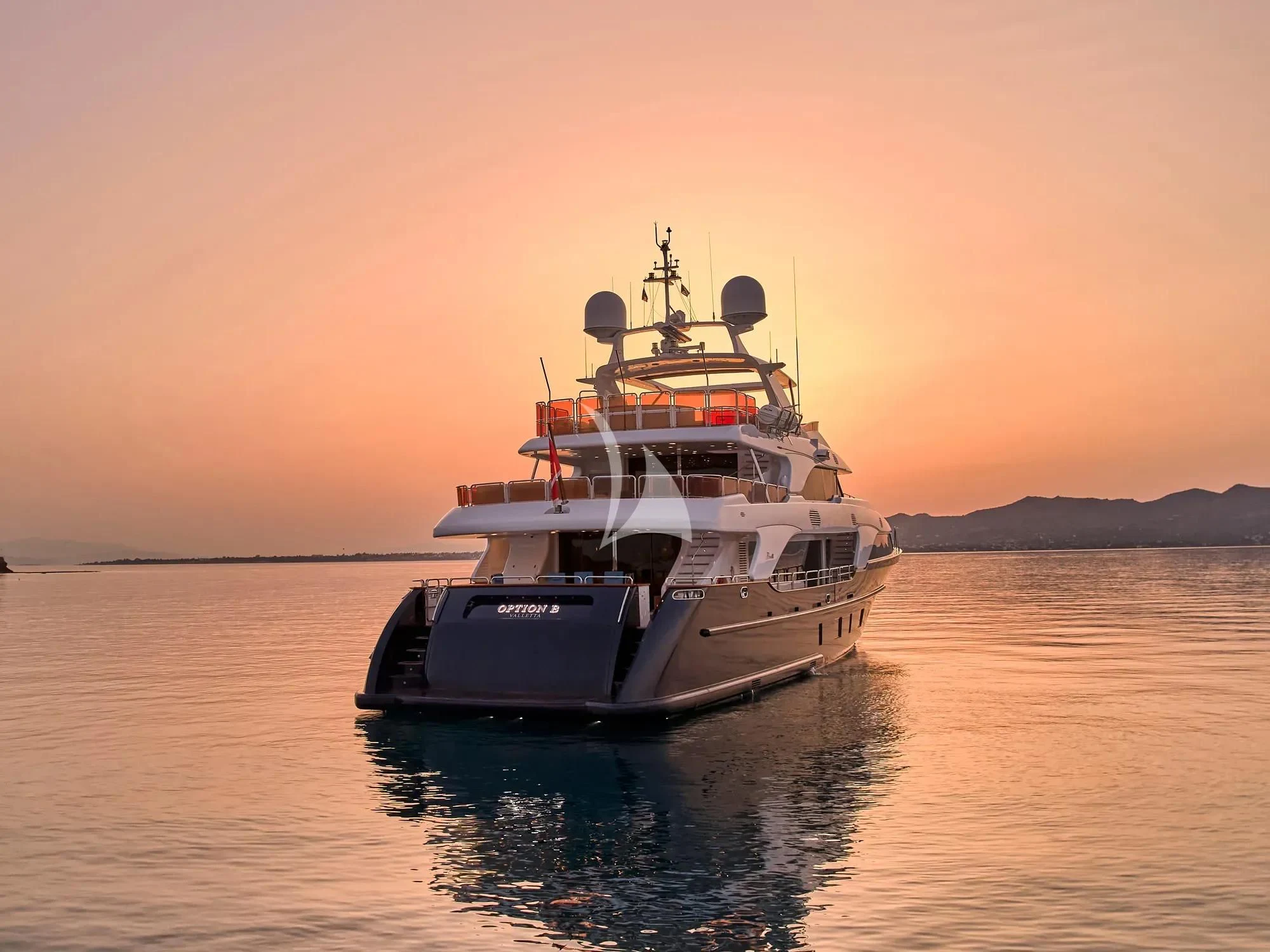 a boat in the water aboard OPTION B Yacht for Charter