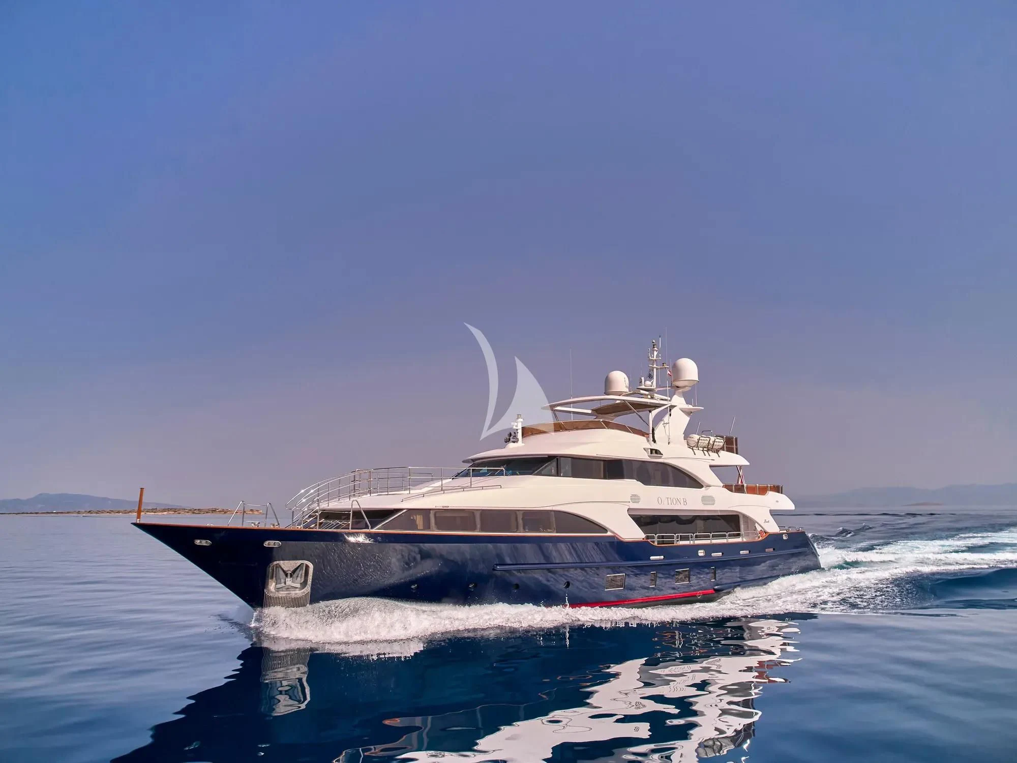 a boat on the water aboard OPTION B Yacht for Charter