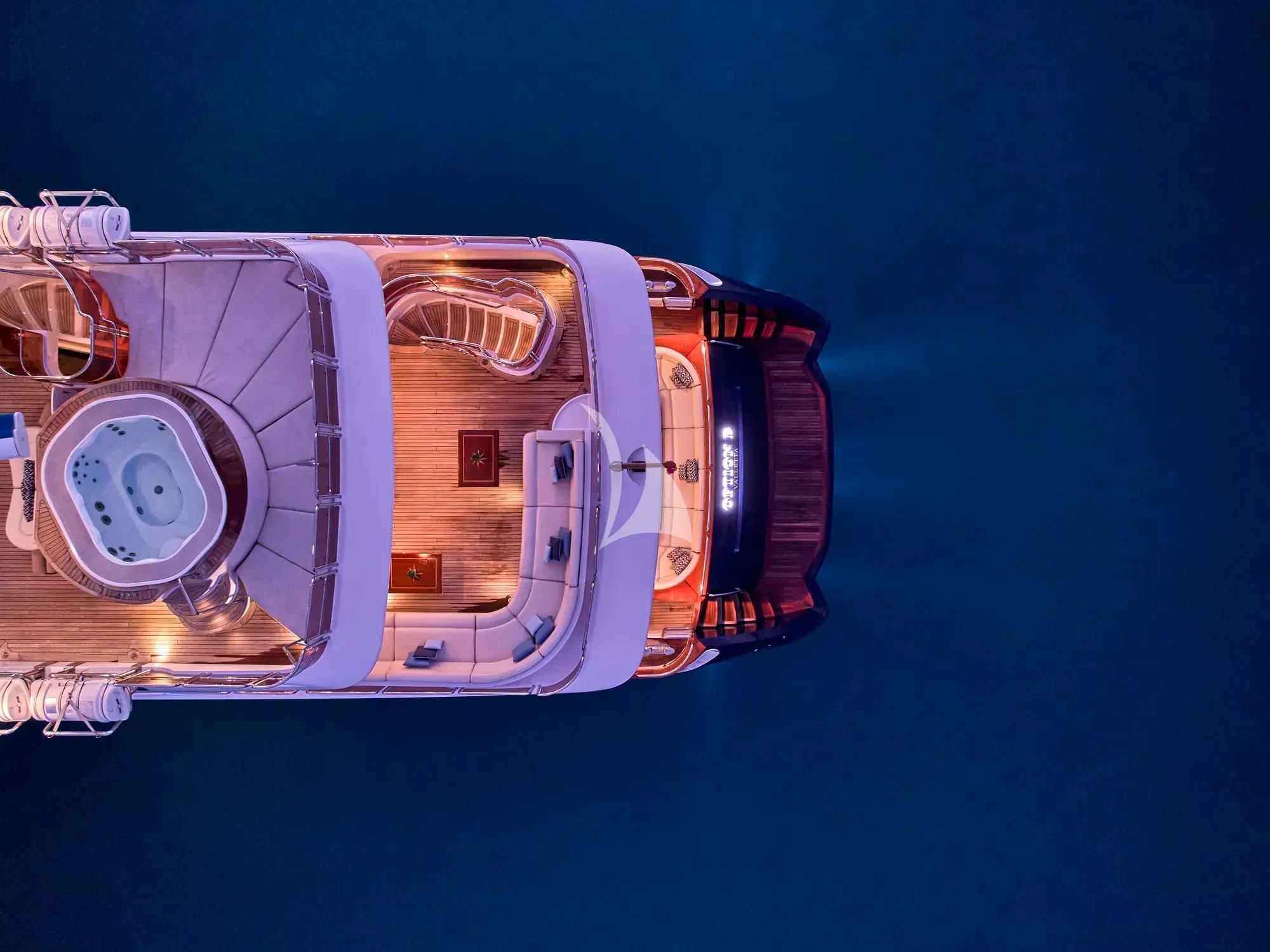 a close-up of a drum set aboard OPTION B Yacht for Charter