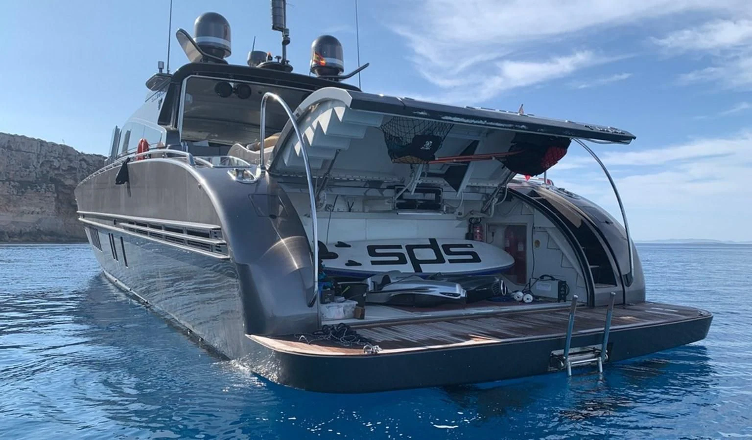 a boat on the water aboard AYA Yacht for Sale