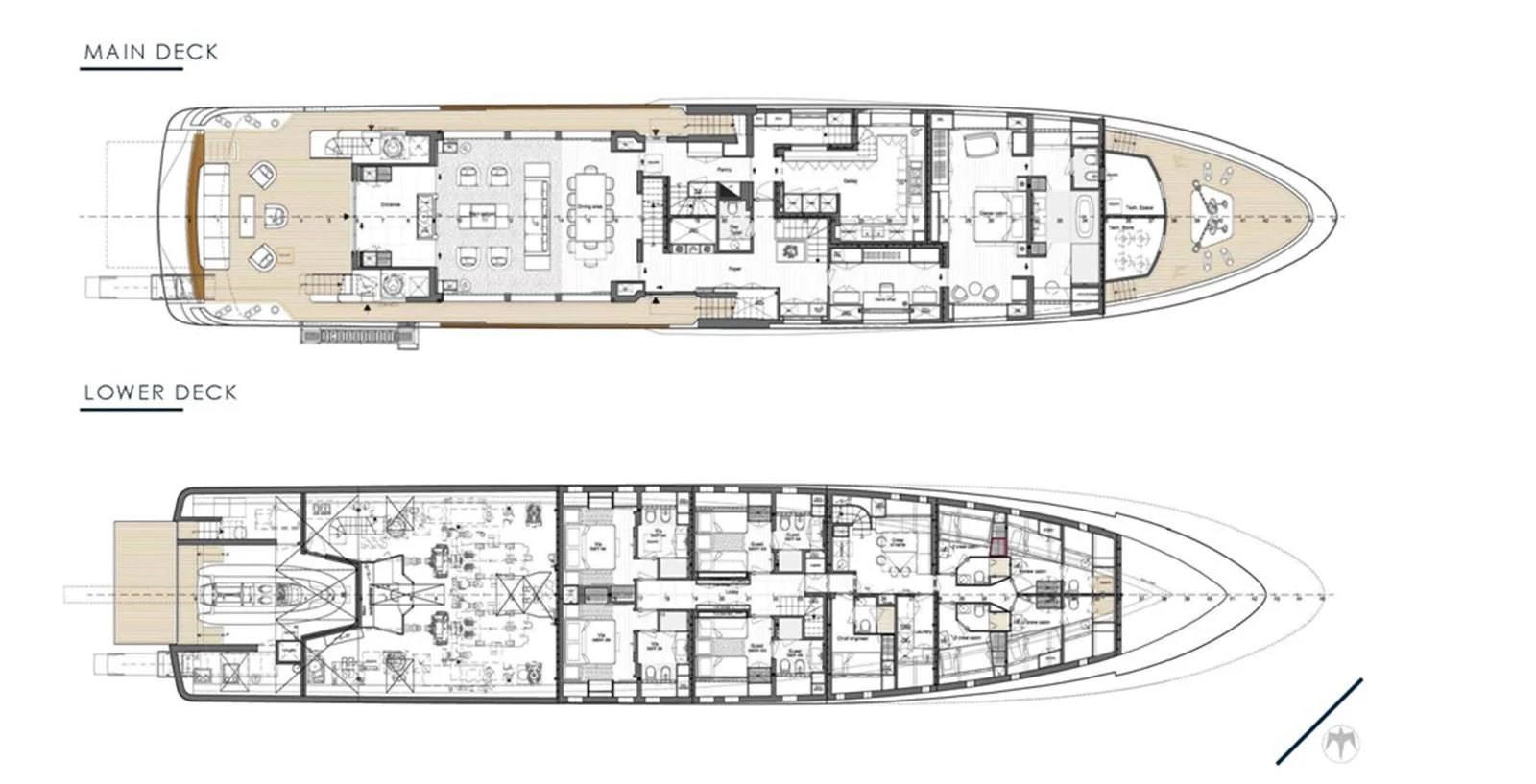 diagram, engineering drawing aboard SIMPLY EIGHT Yacht for Sale