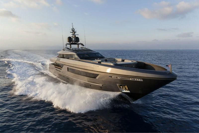 a military ship in the water aboard SIMPLY EIGHT Yacht for Sale