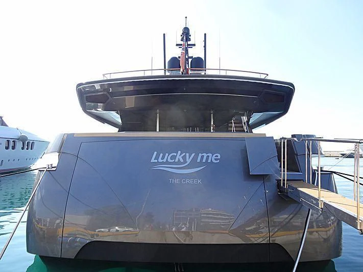 a large ship docked aboard SIMPLY EIGHT Yacht for Sale