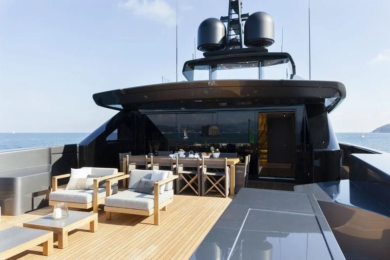 a boat on a water body aboard SIMPLY EIGHT Yacht for Sale