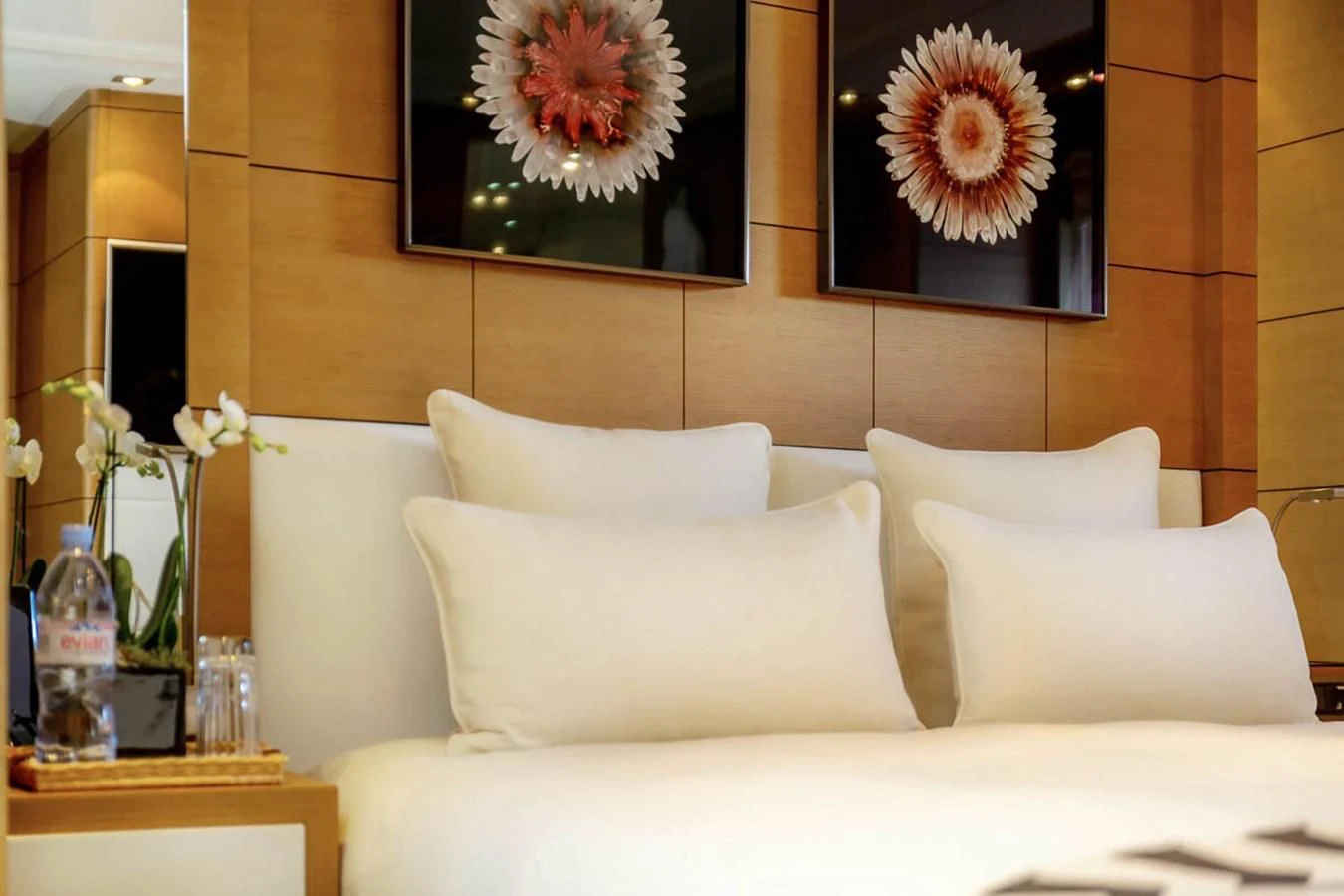 a room with a couch and a painting on the wall aboard MINA Yacht for Sale