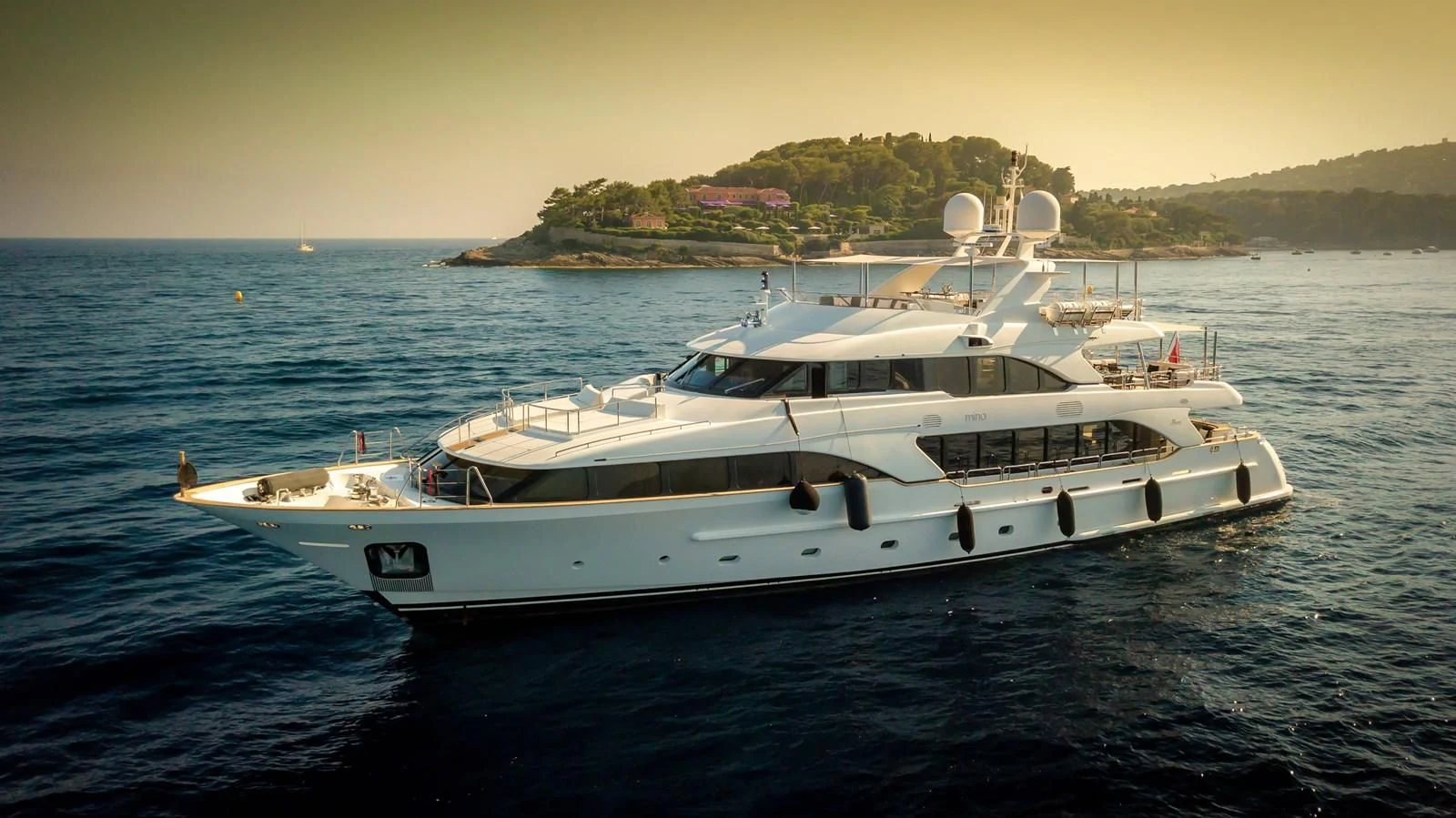 a boat on the water aboard MINA Yacht for Sale