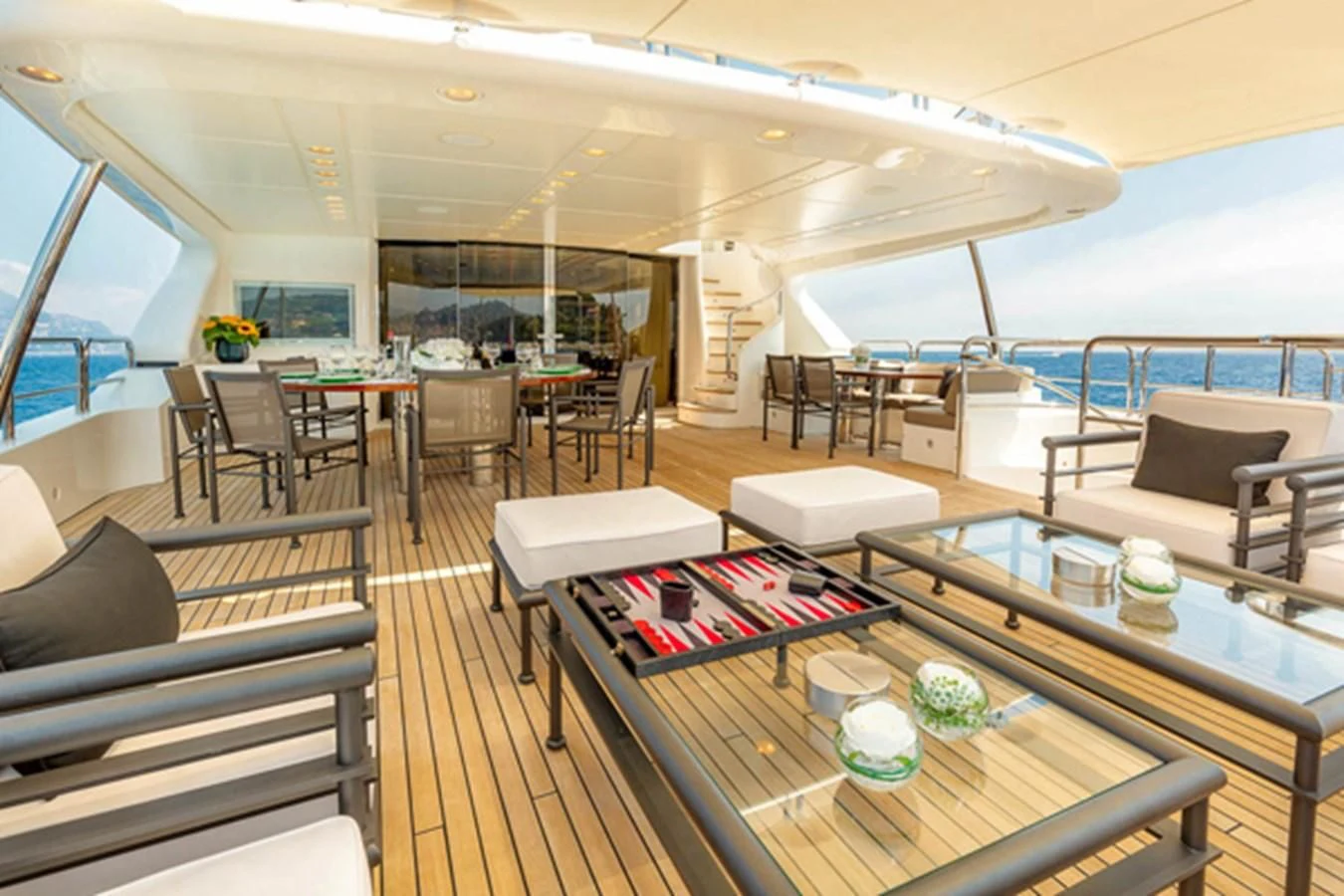 inside of a yacht aboard MINA Yacht for Sale