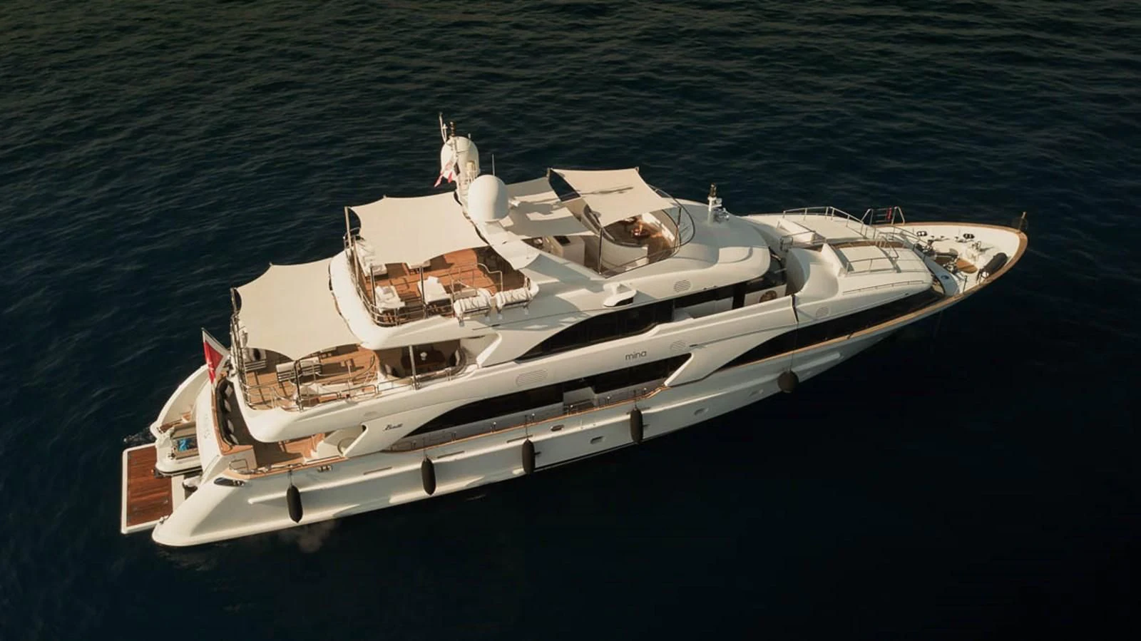 a boat on the water aboard MINA Yacht for Sale