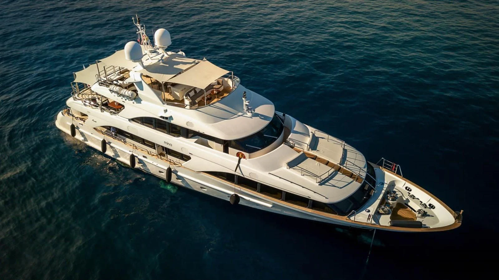 a boat in the water aboard MINA Yacht for Sale