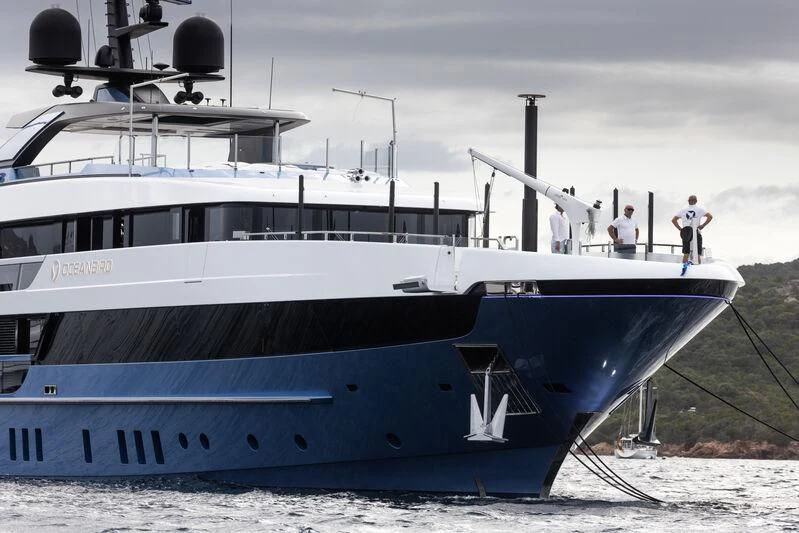 a boat on the beach aboard OCEANBIRD Yacht for Sale
