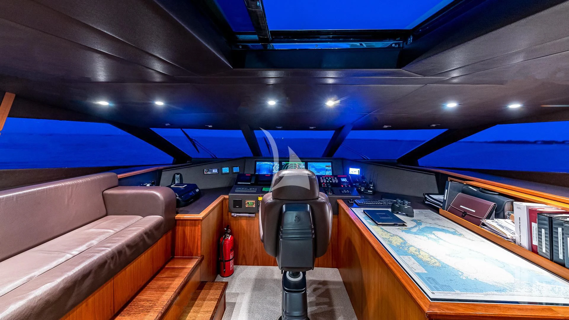 a space shuttle in the air aboard EMRYS Yacht for Sale