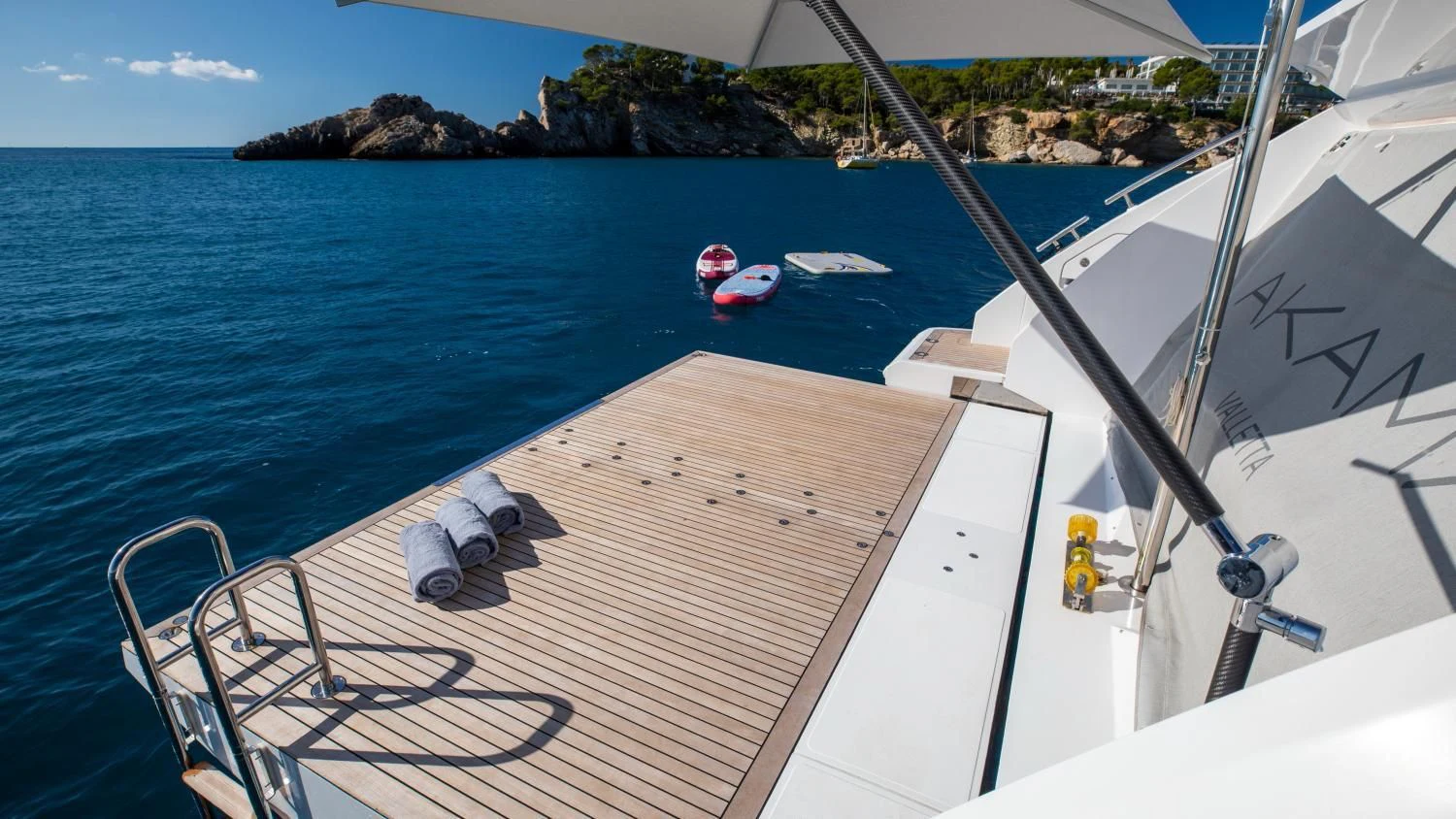 a boat on the water aboard CLOUDY BAY Yacht for Sale