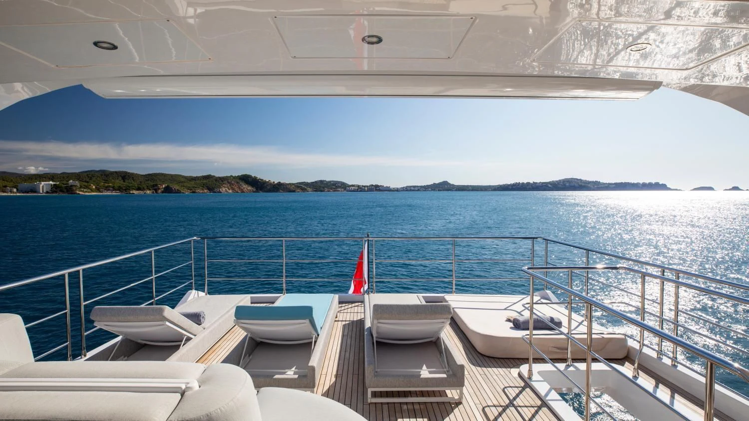 a boat on the water aboard CLOUDY BAY Yacht for Sale