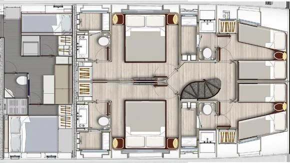 diagram aboard CLOUDY BAY Yacht for Sale