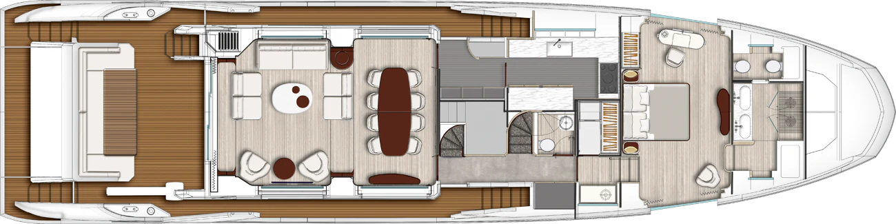 a computer generated image of a computer aboard CLOUDY BAY Yacht for Sale