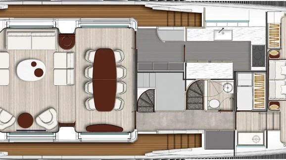 diagram aboard CLOUDY BAY Yacht for Sale