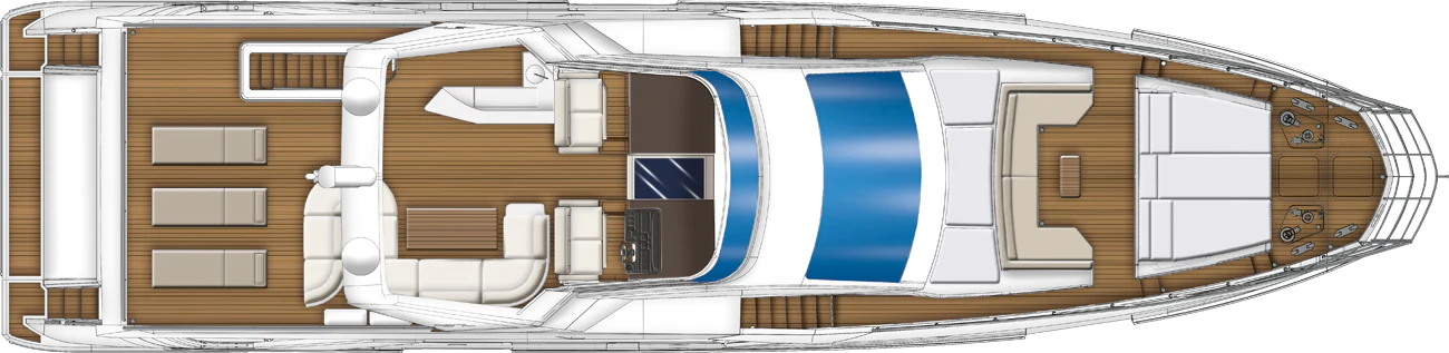 a building with a large logo aboard CLOUDY BAY Yacht for Sale